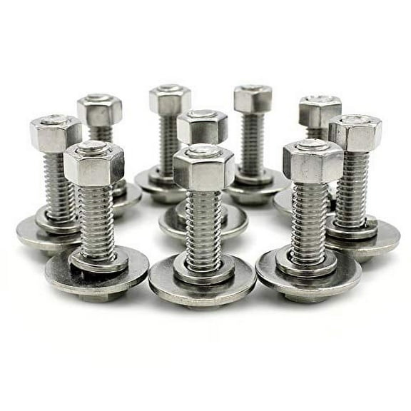 M10 x 1.5 mm Thread Size, 60 mm Stainless Hex Drive Flat Head Screw ,Packs of 5