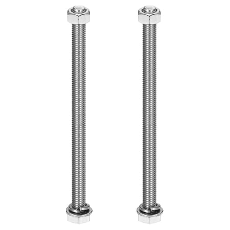 M10 x 180mm 304 Stainless Steel Hex Head Screws Bolts, Nuts, Flat & Lock Washers Assortment Kit, 2 Sets