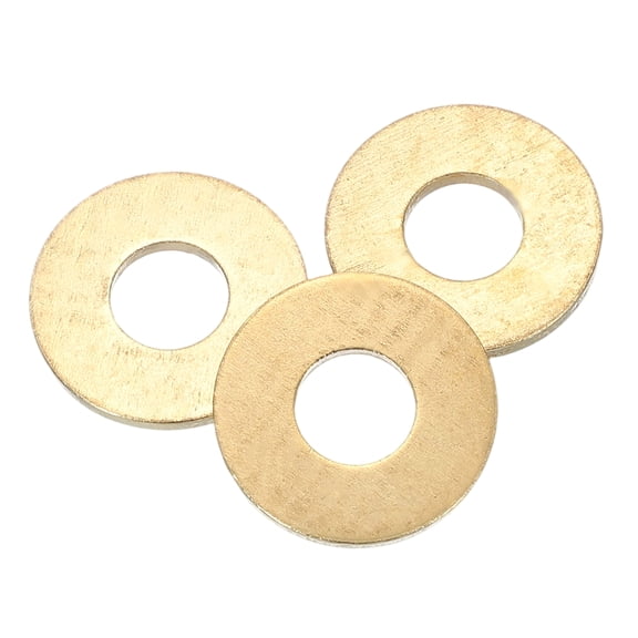 M10 x 25mm Brass Screw Washers Set, 3Pcs Bronze Flat Washers for Screws Bolts Factories Home Outdoor Projects (2mm Thick)