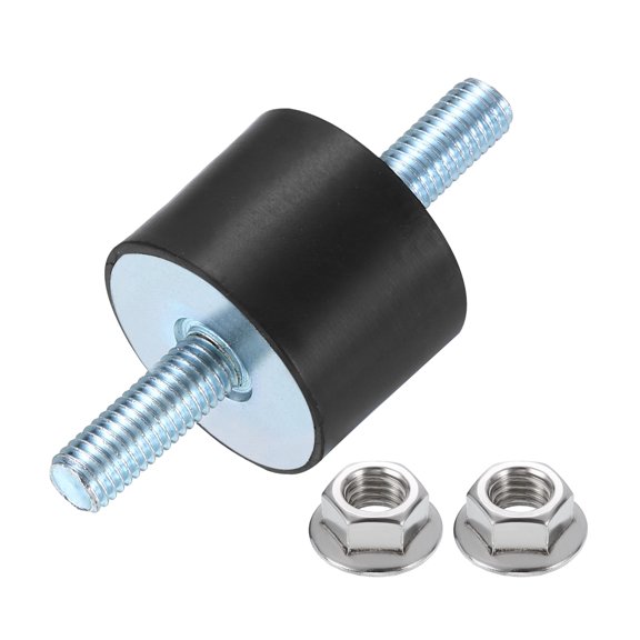 M10 x 25mm Rubber Mounts, 30 x 40mm Rubber Vibration Isolator with Nuts