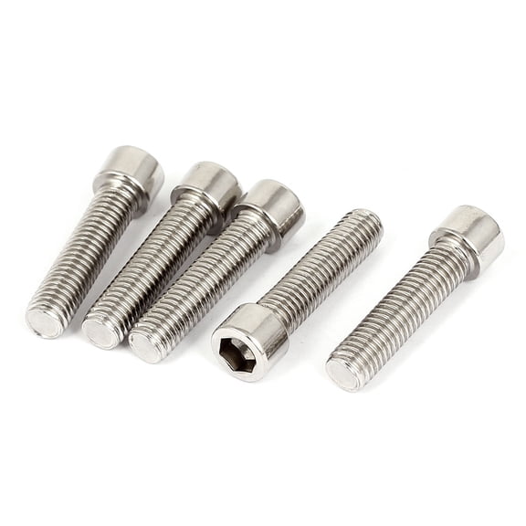 M10 x 40mm 304 Stainless Steel Hex Socket Head Cap Screws Bolts DIN 912 5pcs
