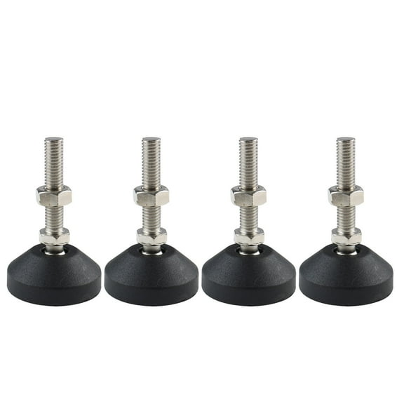 M10 x 50 x 50mm Leveling Foot Adjustable Leveler Leg Anti-slip Floor Protector Furniture Feet Support for Factory 4pcs