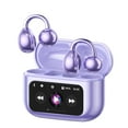 thumbnail image 1 of M100 Clip On Ear Headphones, Open Ear Earbuds Wireless Bluetooth 5.4, Clip On Earbuds with LCD Touchscreen, Lightweight Comfort Open Ear Headphones for Sports, Fitness, and Workouts, Purple, 1 of 8