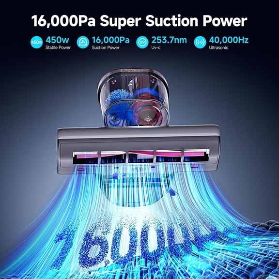 M100 Mattress Vacuum Cleaner with -C Light and HEPA Filter for Bed Sofa Couch