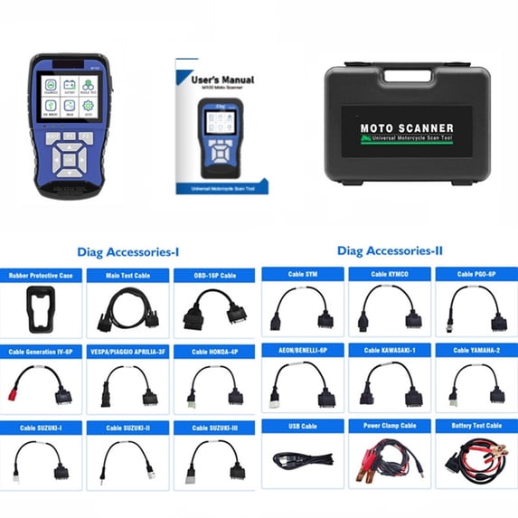 M100 Motorcycle Diagnostic Tool Universal Motorbike Scanner 2in1 M100 PRO Motor Scan Battery Tester Free Shipping ,Precise Measurements