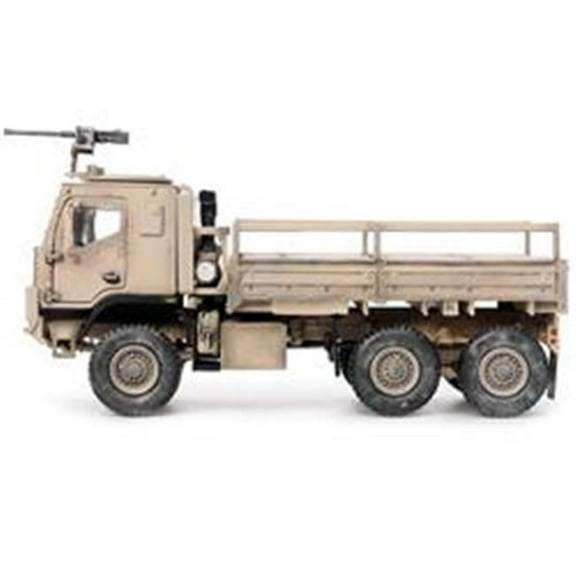 M1083 MTV Medium Tactical Vehicle Armored Cab Cargo with Turret Desert US Army Armor Premium Series 1 by 72 Scale Diecast Model Truck, Camouflage
