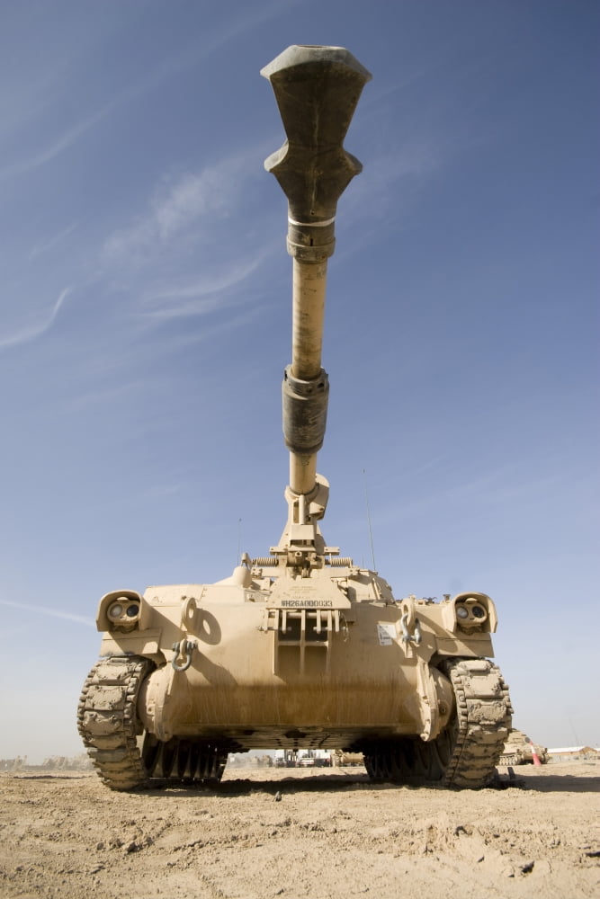 M109 Paladin a self-propelled 155mm howitzer Canvas Art - Terry MooreStocktrek Images (23 x 35)