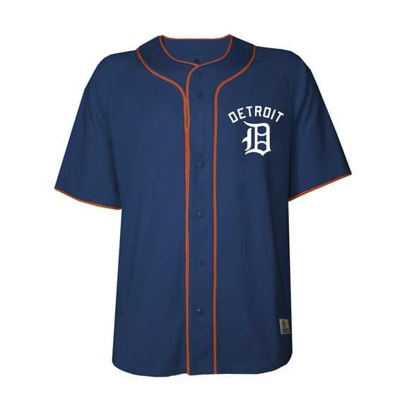 MLB Detroit Tigers Men's Primary Color Cooperstown Full Button Jersey