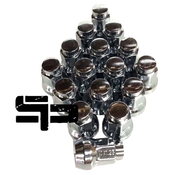 M10x1.25 Chrome Tapered Lug Nuts 16 Pack Honda Yamaha Kawasaki Suzuki Polaris