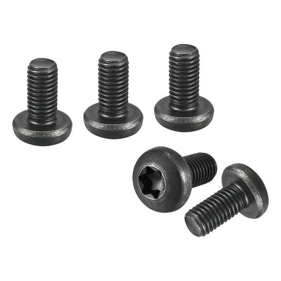 M10x20mm Pan Head Torx Security Screw - 10Pack - Good for Machinery - Carbon Steel Button Head Torx Bolt Star Drive Security Fasteners - Black