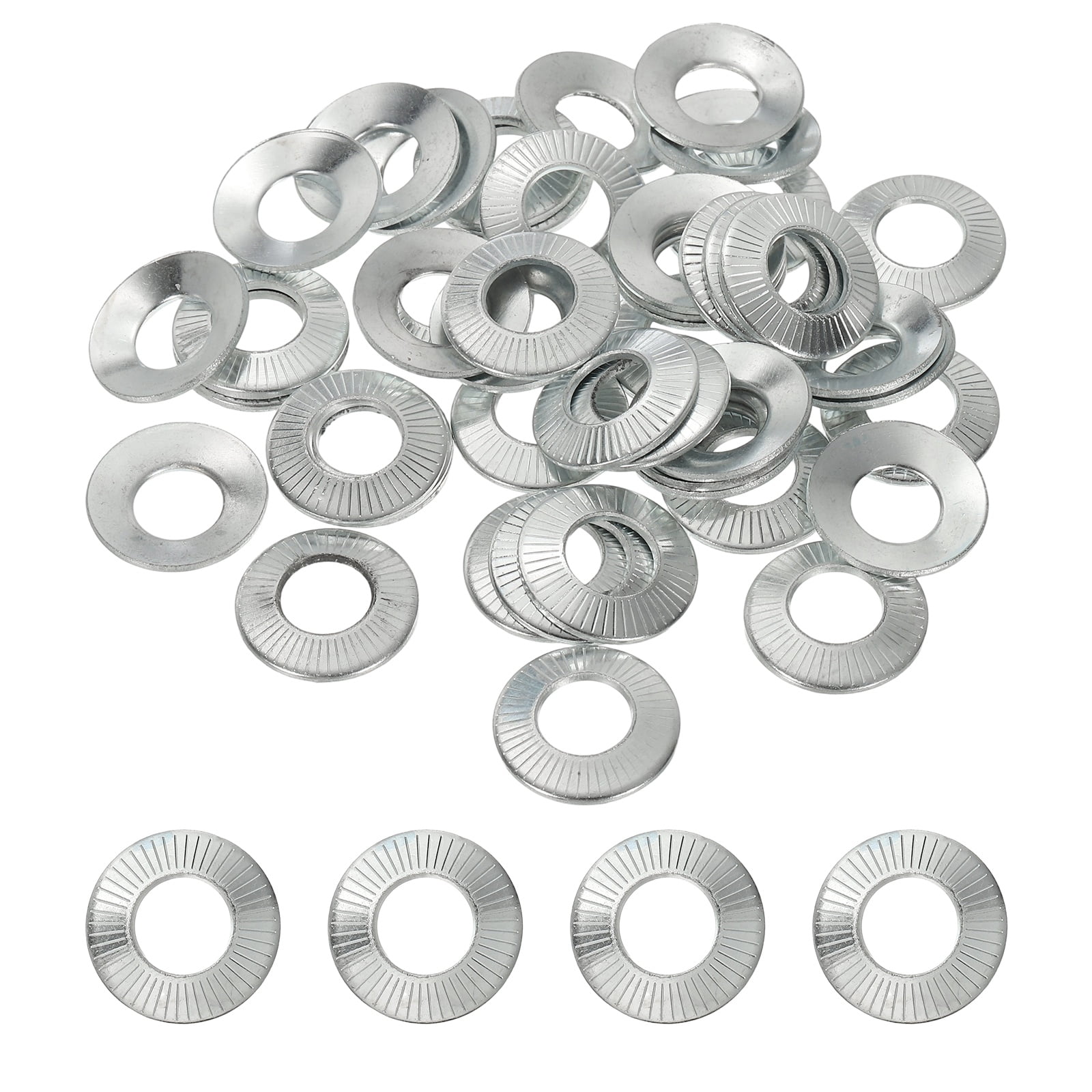 Dd Washer Ribs Uxcell Flat Washers Steel Belleville Spring Disc Washer Conical Knurled ...