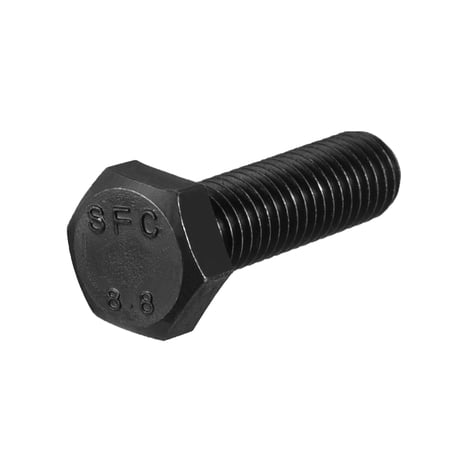 M10x35mm Hex Bolts Grade 8.8 Carbon Steel Black 15 Pack