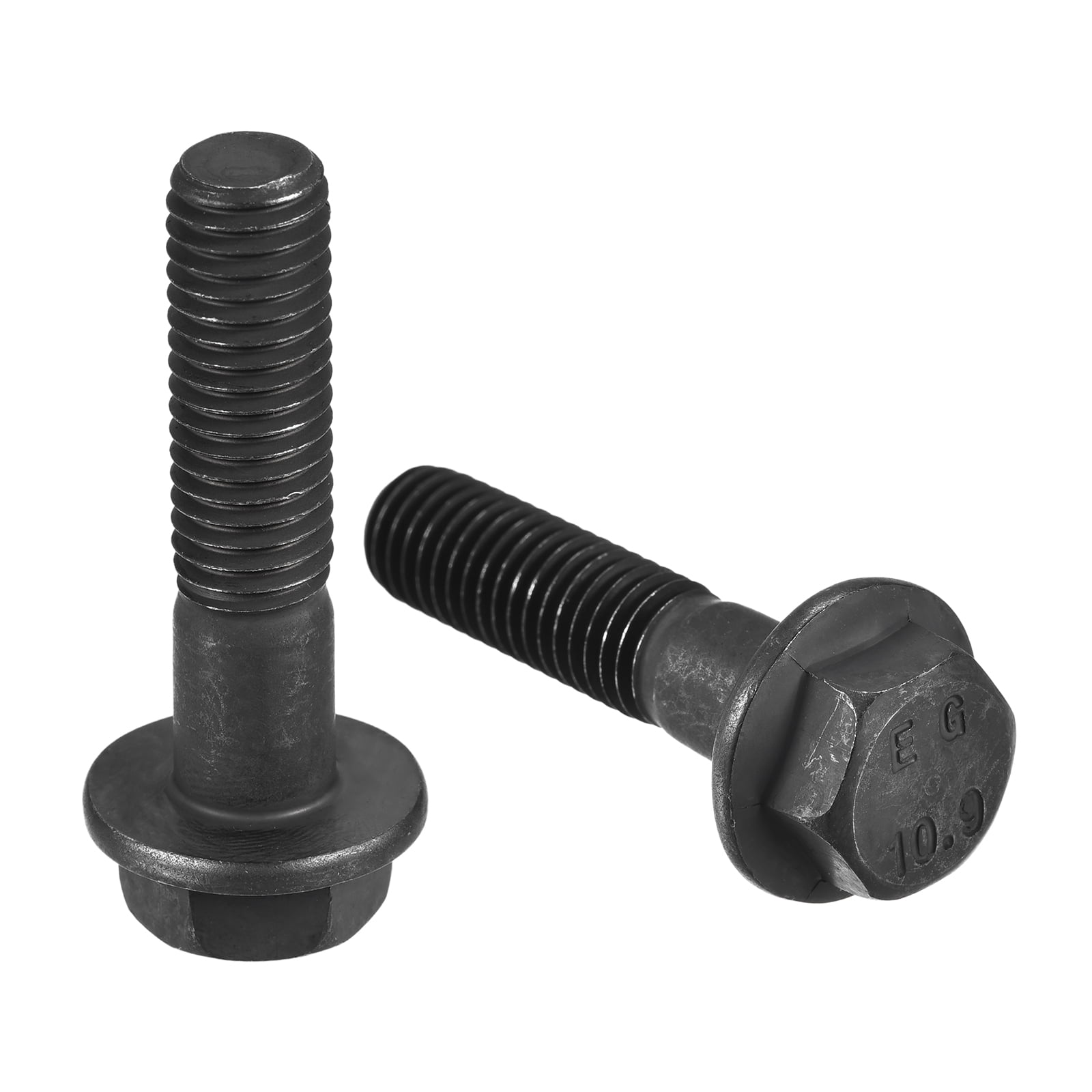 Lot De 6 Boulons à Bride Hexagonale M10x45mm – Acier Carbone Grade 10.9, Sérieux !