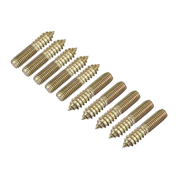 M10x50mm Hanger Bolts, 30 Pack Double Ended Thread Dowel Screws