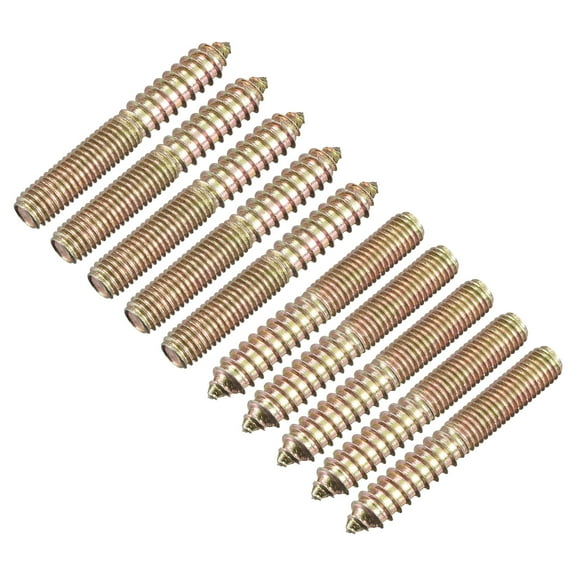 M10x60mm Hanger Bolts, 12 Pack Double Ended Thread Dowel Screws