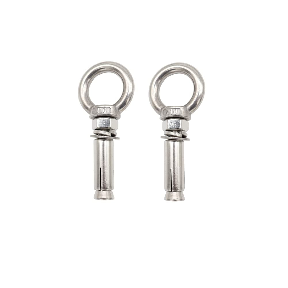 M10x60mm Ring Lifting Expansion Anchor Eyebolt 2 Pack Expansion Bolts