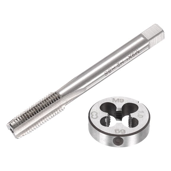 M11 x 1.5 Metric Tap and Die Set, Right Hand Thread, M11x1.5 Machine Tap & Round Die, High Speed Steel, for Metal Threading, 1 Set