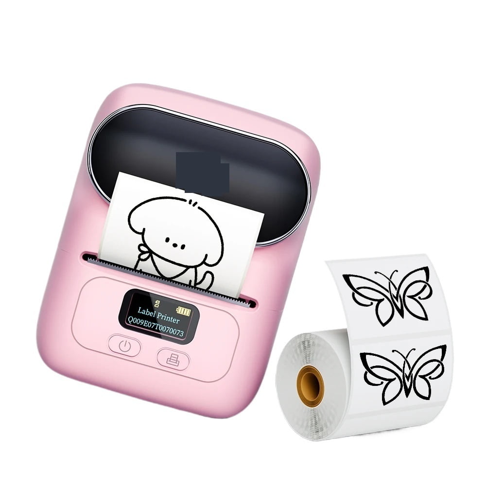 M110 Thermal Wireless Label Printer Portable Bluetooth Sticker Mini Printer Barcode Label Maker ,Fast-Drying Ink with Crisp Output