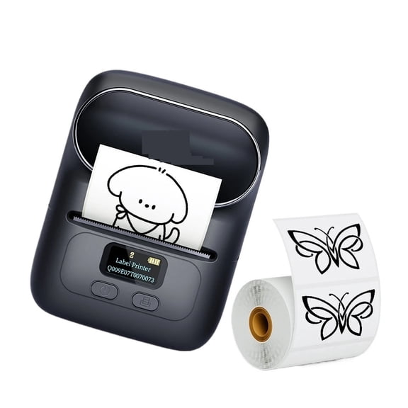 M110 Thermal Wireless Label Printer Portable Bluetooth Sticker Mini Printer Barcode Label Maker ,Fast-Drying Ink with Crisp Output