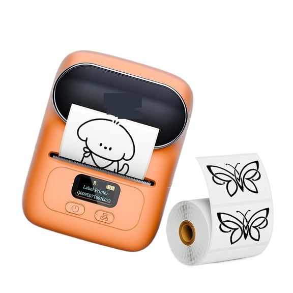 M110 Thermal Wireless Label Printer Portable Bluetooth Sticker Mini Printer Barcode Label Maker ,Fast-Drying Ink with Crisp Output