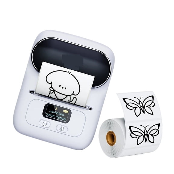 M110 Thermal Wireless Label Printer Portable Bluetooth Sticker Mini Printer Barcode Label Maker ,Fast-Drying Ink with Crisp Output