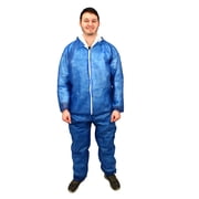 M1100B PolyLite Disposable Coverall, Zipper, Open wrist and ankle, Large, 25 count