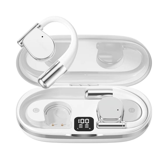 M111 Smart Translator Headset 144-Language AI Translation Earbuds Wireless on-Ear Translator Device White