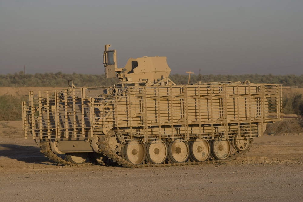 M113 varient at Camp Warhorse Canvas Art - Terry MooreStocktrek Images (18 x 12)