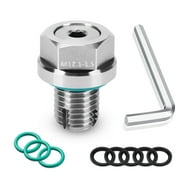M12.1-1.5x 15mm Oil Drain Plug Oversize Piggyback, Stainless Steel Self Tapping Oil Pan Thread Repair Kit with O-Ring,and Hexagonal Wrench.