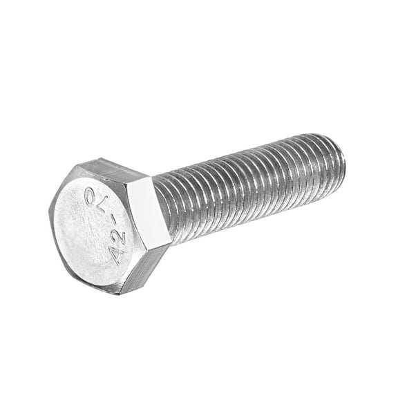 M12-1.75 x 50mm Left Hand Hex Head Bolt, 304 Stainless Steel Reverse Fully Threaded  Fastener Screws Bolts for Machinery, Automobiles and Construction