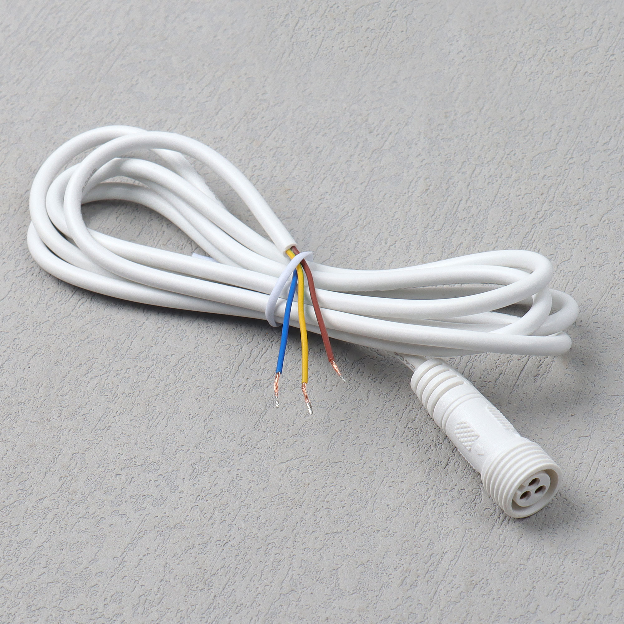 M12-3P Female to Open Industrial Waterproof White Cable for Sensors ...