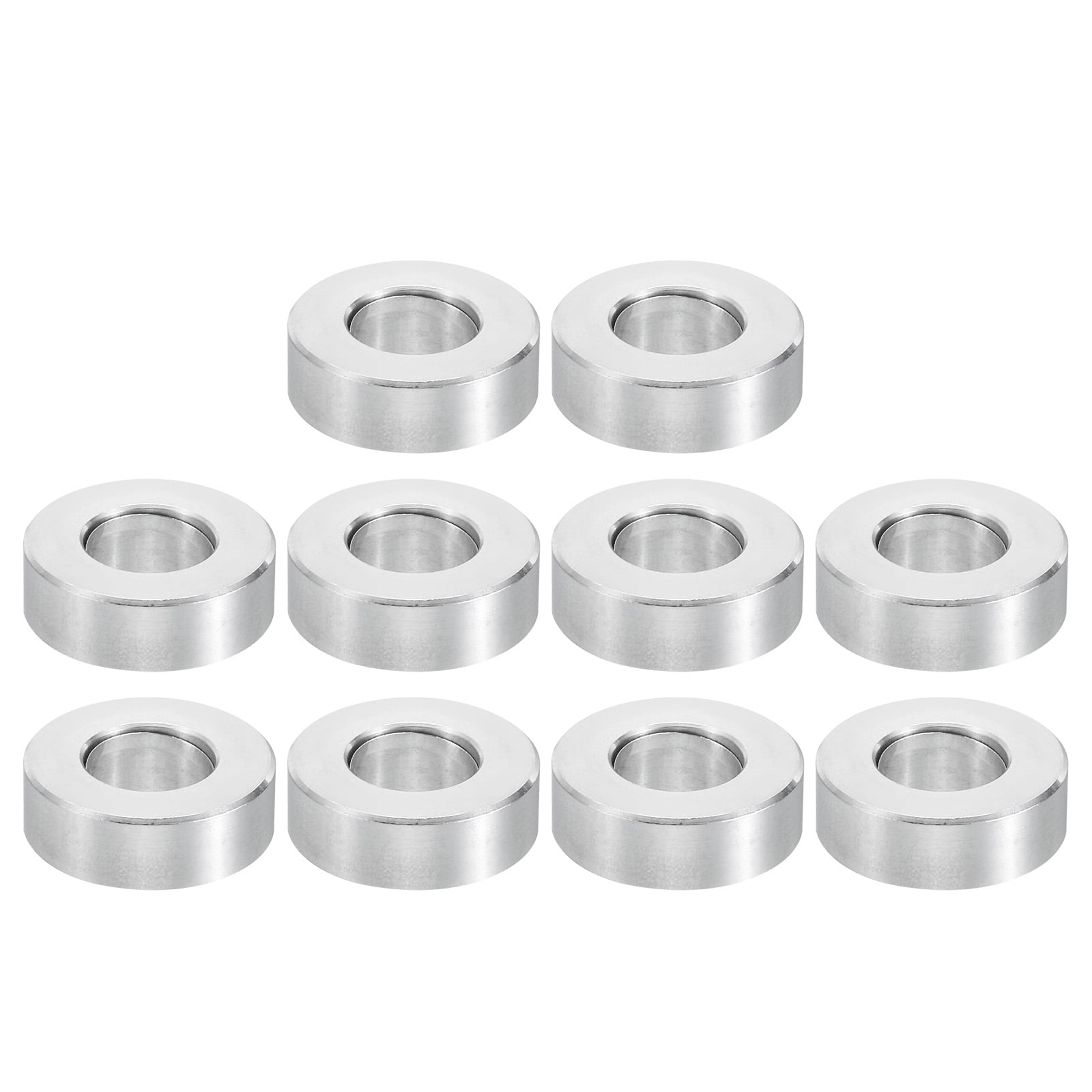 M12 Aluminum Spacers, 10 Pcs Metal Spacer Aluminum 12.5mm ID x 24mm OD x 8mm L Aluminum Spacer