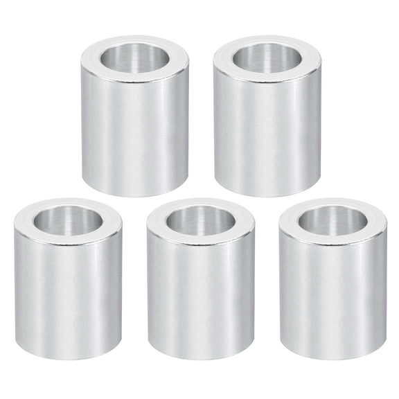 M12 Aluminum Spacers, 5 Pcs Metal Spacer Aluminum 12.5mm ID x 20mm OD x 20mm L Aluminum Spacer Screw Standoff Round