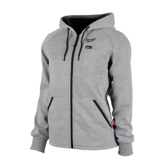 Milwaukee Women's Medium M12 12-Volt Lithium-Ion Cordless Gray Heated Jacket Hoodie Kit with (1) 2.0 Ah Battery and Charger