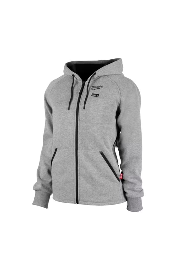 Women's Medium M12 12-Volt Lithium-Ion Cordless Gray Heated Jacket Hoodie Kit with (1) 2.0 Ah Battery and Charger