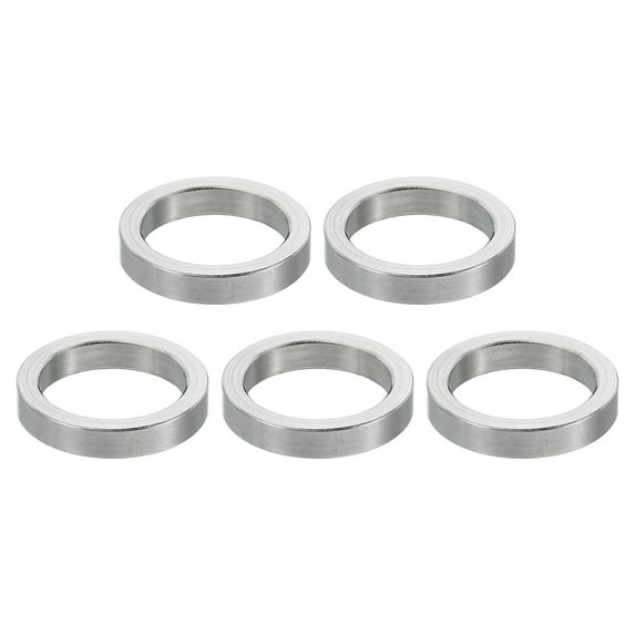 M12 Stainless Steel Spacers, 5 Pcs Metal Spacer Stainless Steel 12.2mm ID x 16mm OD x 3mm L for 1/2" or M12 Screw