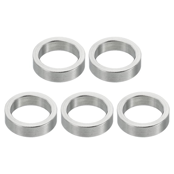 M12 Stainless Steel Spacers, 5 Pcs Metal Spacer Stainless Steel 12.2mm ID x 16mm OD x 4mm L for 1/2" or M12 Screw