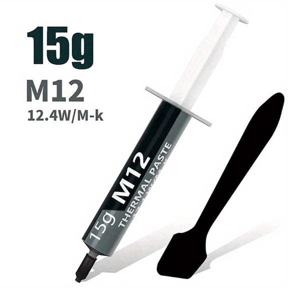 LDPCSJ M12 Thermal Paste 15g, 12.4 W/mK Thermal Compound for CPU & GPU Coolers, High Performance Heat Sink Paste for Gaming PC, PS5 and Laptop