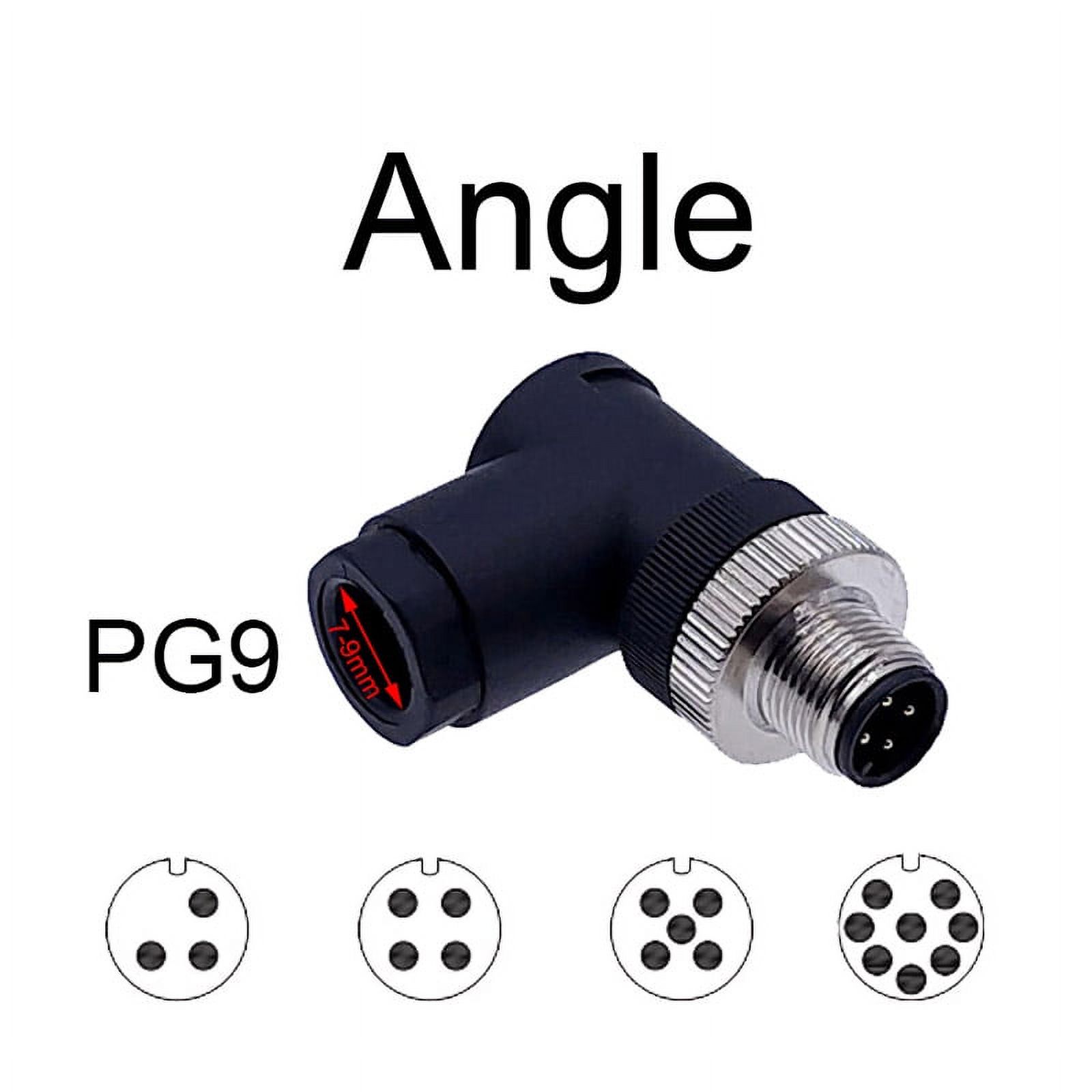 M12 sensor connector waterproof male&female plug screw threaded