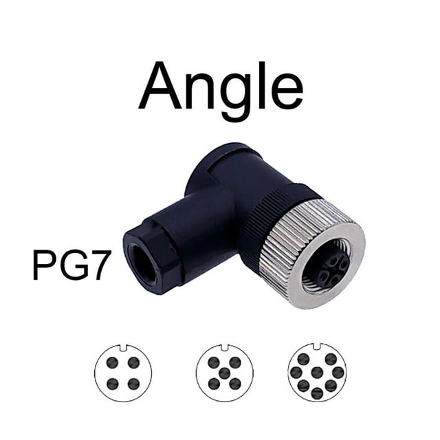 M12 sensor connector waterproof male&female plug screw threaded