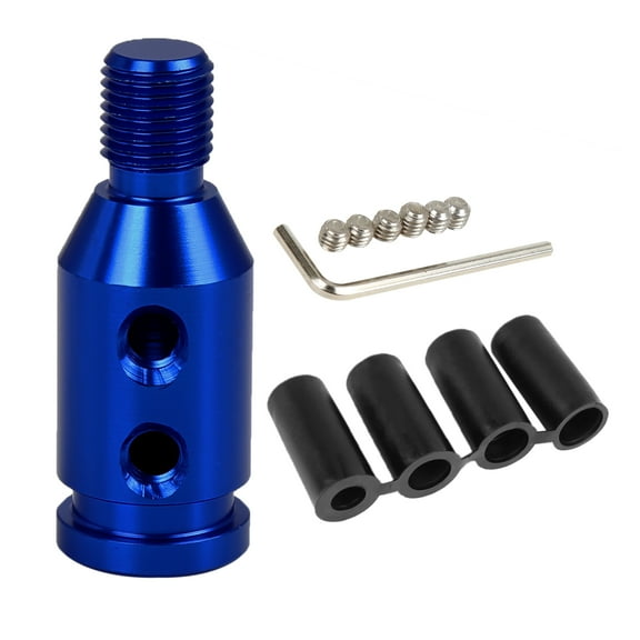 M12 x 1.25 Car Auto Universal Blue Gear Shift Knob Adapter for Non Threaded Shifter