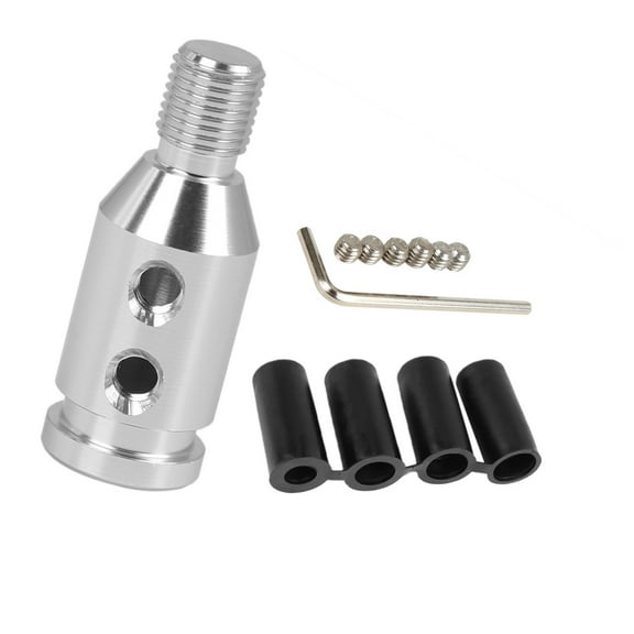 Unique Bargains M12 x 1.25 Car Gear Shift Knob for Non-Threaded Shifter Silver Tone