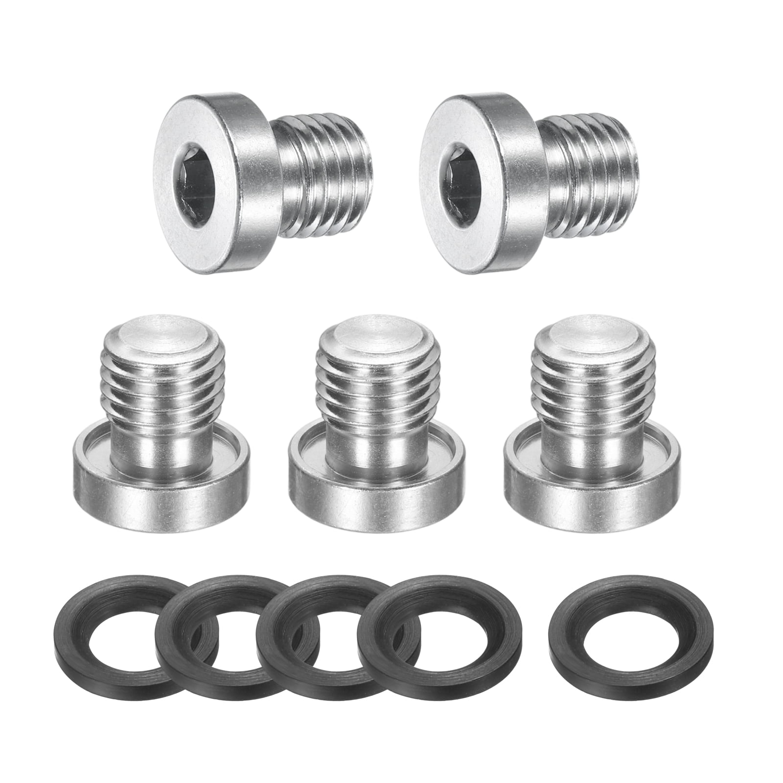 M12 x 1 Stainless Steel Pipe Plug 5 Pcs Metric Male Internal Hex Thread ...