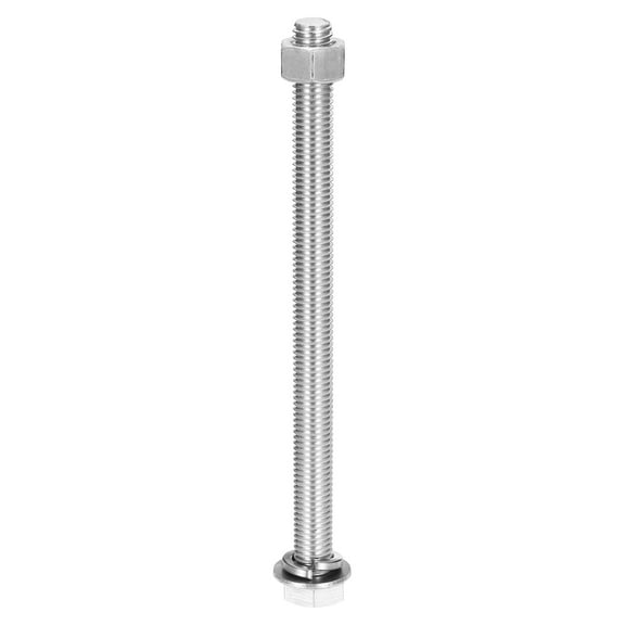 M12 x 170mm 304 Stainless Steel Hex Head Screws Bolts, Nuts, Flat & Lock Washers Assortment Kit, 1 Sets