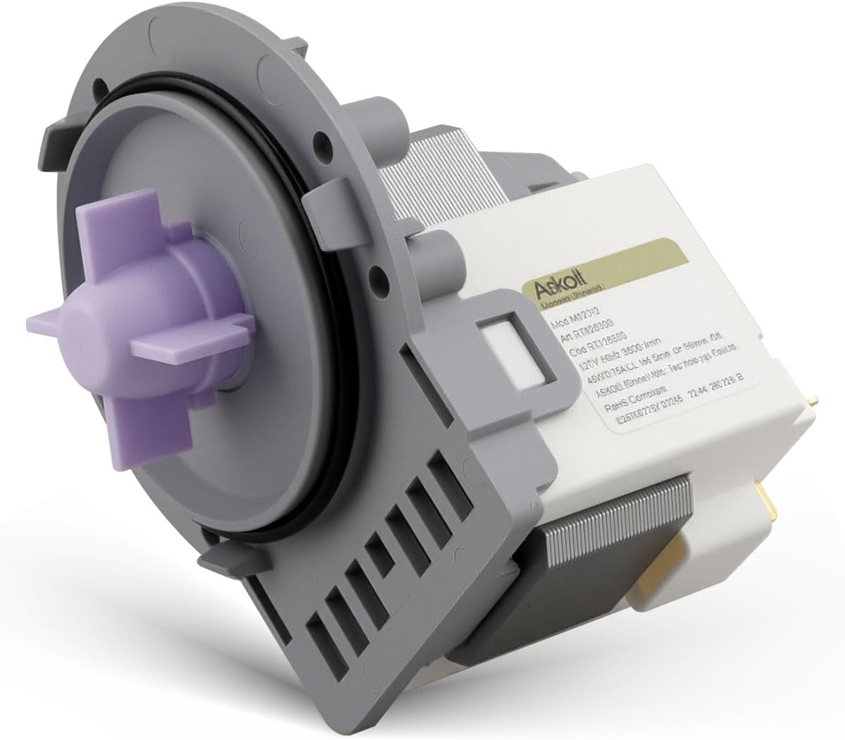 M120-2 EAU61383503 Washer Water Pump Compatible with L.G Ken-more Ken-more Elite, Replace 4681EA2001S EAU62263303 4681EA2001C 4681EA2001V 4681EA2002D LP3503 AP5620091 PS3652448