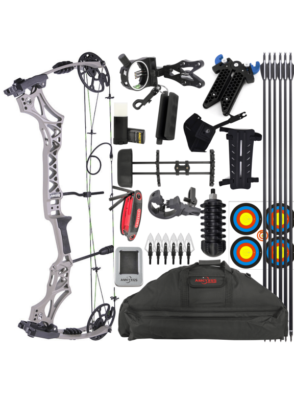 M129 Compound Bow Set 30-70 lbs Adjustable Durable and Sturdy Ideal for Beginners Suitable for Indoor/Outdoor Archery Essential Gear for Daily Practice and Competition Adult Archery Set