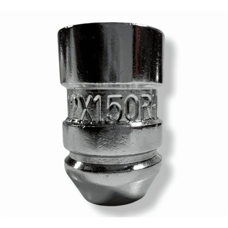 M12X150RH Wheels Rims Lock Lug Nuts (Pack of 4) - Silver