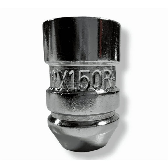 M12X150RH Wheels Rims Lock Lug Nuts (Pack of 4) - Silver