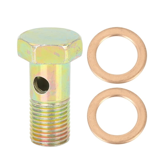 M12x1.25mm Car Metric Thread Banjo Bolts Brake Fitting Adapter with 2pcs M12 Washers
