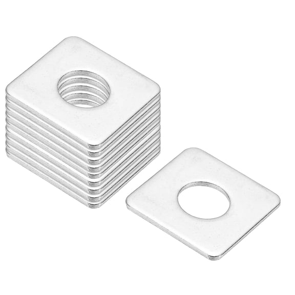 M12x30x2mm Square Washers, 24pcs Square Plate Washers Square Strut Washer Bearing Plate 304 Stainless Steel Flat Pad Spacer Hardware Fastener Nut Bolt Gasket